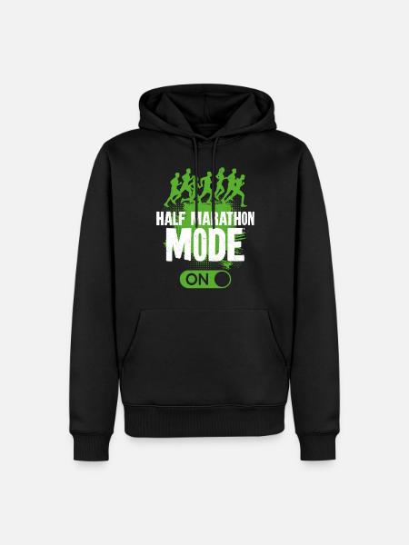 Running Runner Half Marathon - Men’s Premium Organic Hoodie - black
