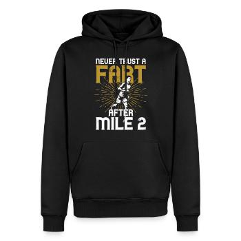 Running Runner Half Marathon - Men’s Premium Organic Hoodie - black - Front - Nico (187cm)