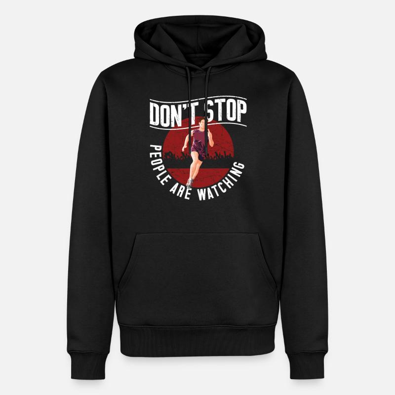 Running Runner Semi-Marathon - Sweat à capuche Premium bio Homme - noir