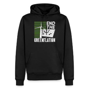 Beendet Die Greenflation Inflation Grün Energie - Männer Premium Bio Hoodie - Schwarz - Vorne - Nico (187cm)
