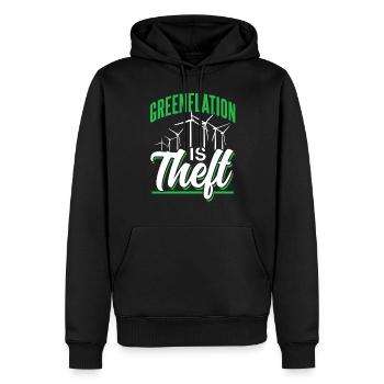 Greenflation Ist Diebstahl Inflation Energie Grün - Männer Premium Bio Hoodie - Schwarz - Vorne - Nico (187cm)