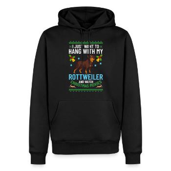 Rottweiler Hund Welpen Besitzer Halter Weihnachten - Männer Premium Bio Hoodie - Schwarz - Vorne - Nico (187cm)