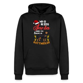 Rottweiler Hund Welpen Besitzer Halter Weihnachten - Männer Premium Bio Hoodie - Schwarz - Vorne - Nico (187cm)
