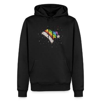 LGBTQ Pride Santa Hat Rainbow Gay Homo - Men’s Premium Organic Hoodie - black - Front - Nico (187cm)