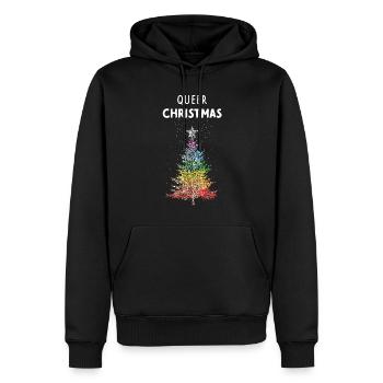 Queer Christmas Tannenbaum LGBTQ Pride Regenbogen - Männer Premium Bio Hoodie - Schwarz - Vorne - Nico (187cm)