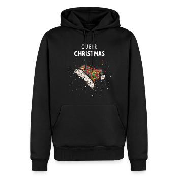 Chapeau de Noël queer LGBTQ Pride - Sweat à capuche Premium bio Homme - noir - Devant - Nico (187cm)