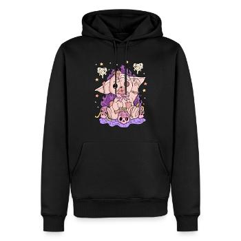 Creepy Kawaii Pastel Goth Horror - Männer Premium Bio Hoodie - Schwarz - Vorne - Nico (187cm)