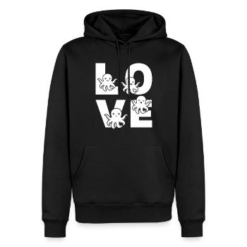 Octopus LOVE Octopuses Cephalopod Kraken Octopus - Männer Premium Bio Hoodie - Schwarz - Vorne - Nico (187cm)