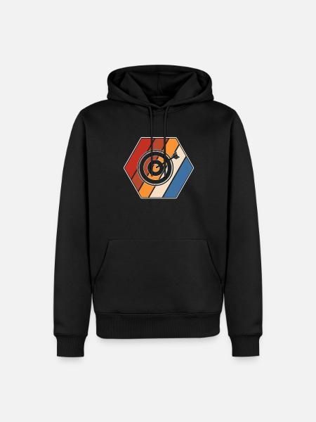 Darts Retro - Men’s Premium Organic Hoodie - black