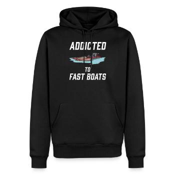 Drag Boat Racing I Drag Boat Driver Speedboat - Männer Premium Bio Hoodie - Schwarz - Vorne - Nico (187cm)