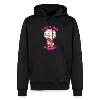 Decrime Nature Colorful Magic Mushroom Trippy - Männer Premium Bio Hoodie - Schwarz - Vorne - Nico (187cm)