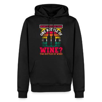 Buveur de vin Amateur de vin Vin Vigneron Vin - Sweat à capuche Premium bio Homme - noir - Devant - Nico (187cm)