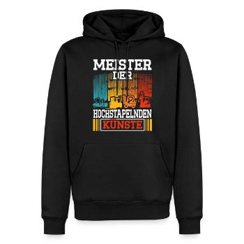 Lagerist Gabelstapler Lagerarbeiter - Männer Premium Bio Hoodie - Schwarz - Vorne - Nico (187cm)