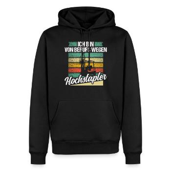 Lagerist Gabelstapler Gabelstaplerfahrer - Männer Premium Bio Hoodie - Schwarz - Vorne - Nico (187cm)