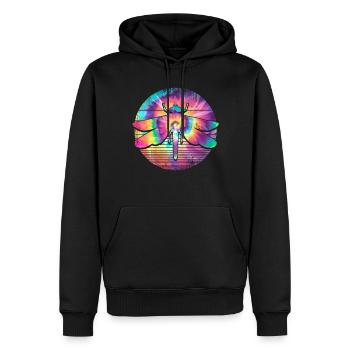 Libelle Insekt Libellen Retro Entomologe Insekten - Männer Premium Bio Hoodie - Schwarz - Vorne - Nico (187cm)