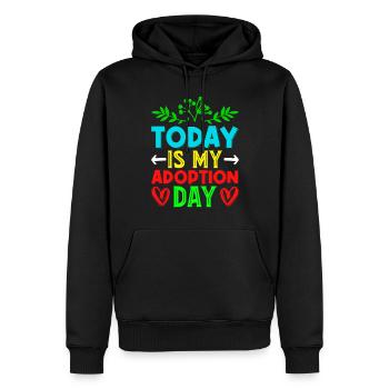 Heute Ist Mein Adoptionstag Der Tag Der - Männer Premium Bio Hoodie - Schwarz - Vorne - Nico (187cm)