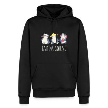 Panda Squad Wildlife Animal Zookeeper Pandabär - Männer Premium Bio Hoodie - Schwarz - Vorne - Nico (187cm)