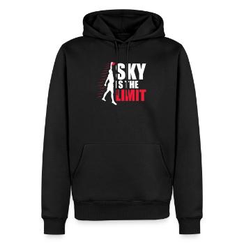 Sky Is The Limit Ultimativer Frisbee-spielersport - Männer Premium Bio Hoodie - Schwarz - Vorne - Nico (187cm)