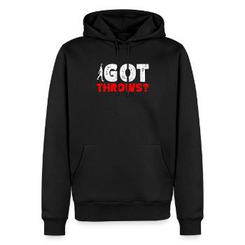 Got Throws Ultimate Frisbee-player Disc Sports - Männer Premium Bio Hoodie - Schwarz - Vorne - Nico (187cm)