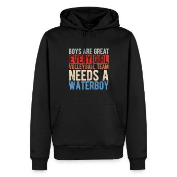 Volleyballer Spruch Für Volleyballspiel Volleyball - Männer Premium Bio Hoodie - Schwarz - Vorne - Nico (187cm)