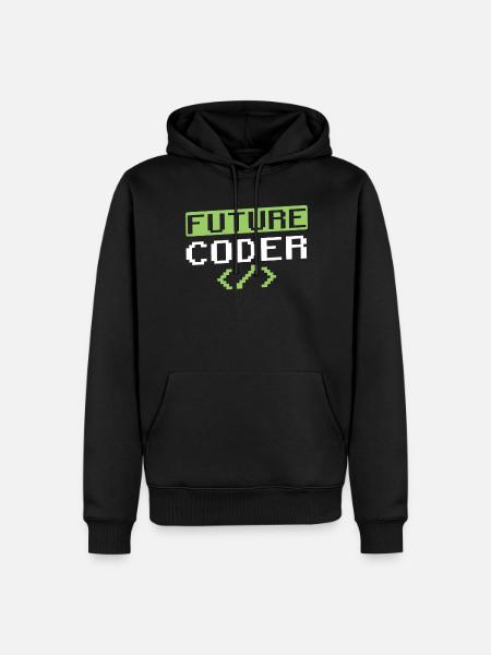 Zukünftiger Coder Coding Programmierer Code - Männer Premium Bio Hoodie - Schwarz