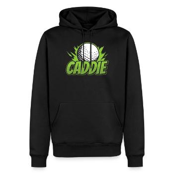 Caddie Golf Golfer Golfing Profession - Men’s Premium Organic Hoodie - black - Front - Nico (187cm)