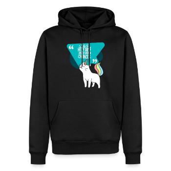 Einhorn Katze Unicorn - Männer Premium Bio Hoodie - Schwarz - Vorne - Nico (187cm)