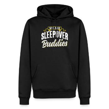 Wir Sind Übernachtungs Kumpel Übernachten Party - Männer Premium Bio Hoodie - Schwarz - Vorne - Nico (187cm)