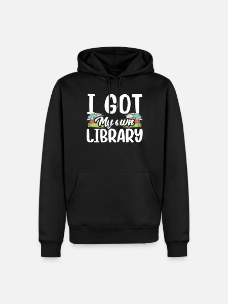 J’ai mon propre bibliothécaire - Sweat à capuche Premium bio Homme - noir