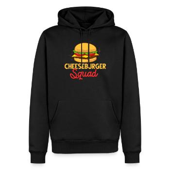 Cheeseburger Cheese Sandwich Hamburger - Men’s Premium Organic Hoodie - black - Front - Nico (187cm)