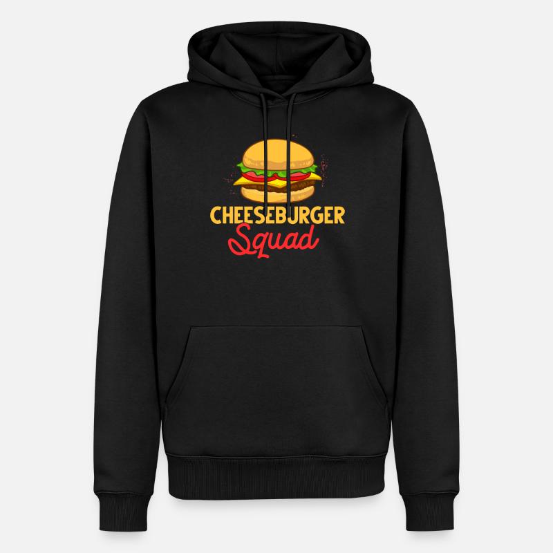 Cheeseburger Cheese Sandwich Hamburger - Sweat à capuche Premium bio Homme - noir