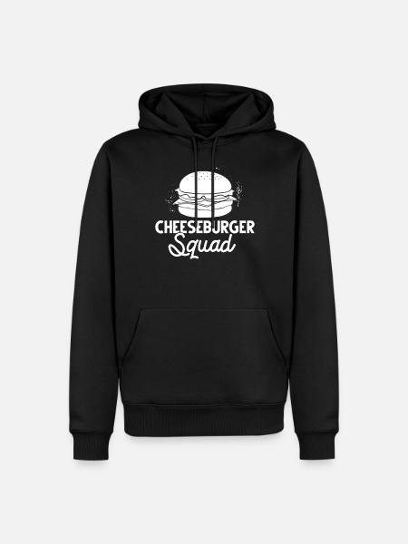 Cheeseburger Cheese Sandwich Hamburger - Men’s Premium Organic Hoodie - black