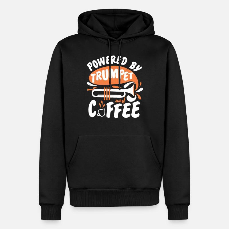 Trompettiste Café propulsé par - Sweat à capuche Premium bio Homme - noir