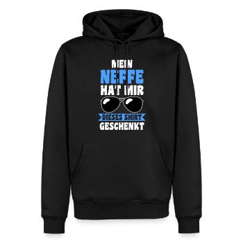 Patenonkel Neffe Pate Onkel - Männer Premium Bio Hoodie - Schwarz - Vorne - Nico (187cm)