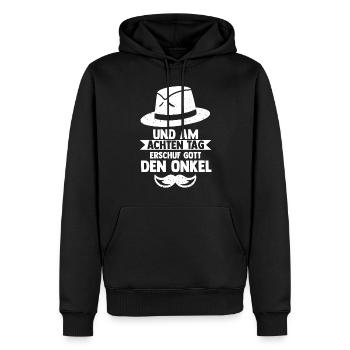 Patenonkel Pate Onkel - Männer Premium Bio Hoodie - Schwarz - Vorne - Nico (187cm)