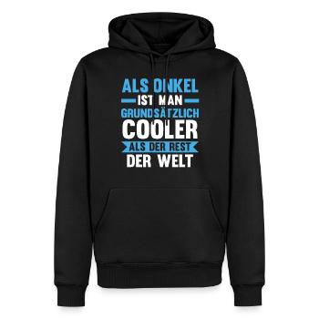 Patenonkel Pate Onkel - Männer Premium Bio Hoodie - Schwarz - Vorne - Nico (187cm)