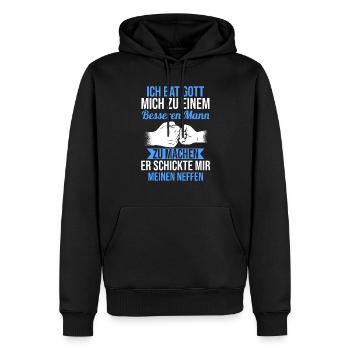 Patenonkel Pate Onkel - Männer Premium Bio Hoodie - Schwarz - Vorne - Nico (187cm)
