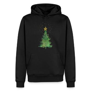 Christbaum Weihnachtsbaum Weihnachtsstern Stern - Männer Premium Bio Hoodie - Schwarz - Vorne - Nico (187cm)