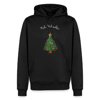 Frohe Weihnachten Weihnachtsbaum Christbaum - Männer Premium Bio Hoodie - Schwarz - Vorne - Nico (187cm)