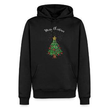 Merry Christmas Weihnachtsbaum Christbaum - Männer Premium Bio Hoodie - Schwarz - Vorne - Nico (187cm)