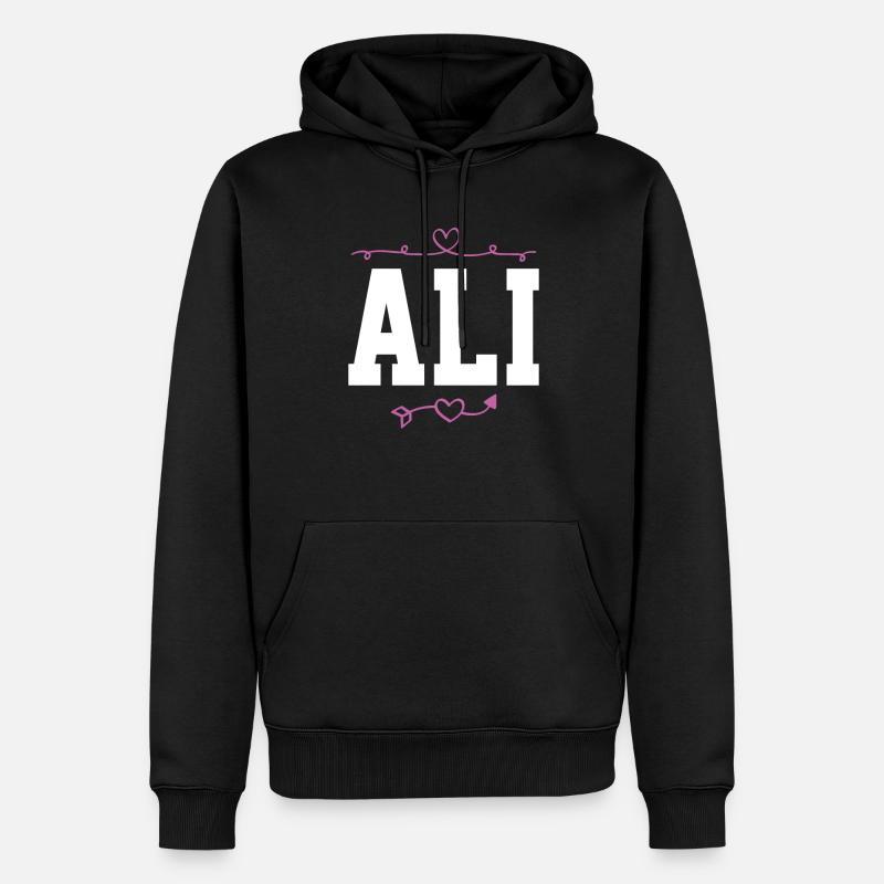 Ali - Männer Premium Bio Hoodie - Schwarz