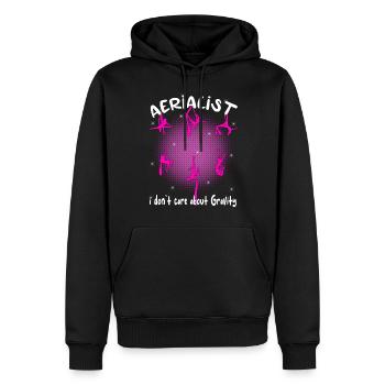 Aerial Silk Akrobatik Circus Aerialist - Männer Premium Bio Hoodie - Schwarz - Vorne - Nico (187cm)