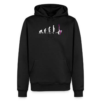 Aerial Silk Evolution - Gymnastique acrobatique - Sweat à capuche Premium bio Homme - noir - Devant - Nico (187cm)