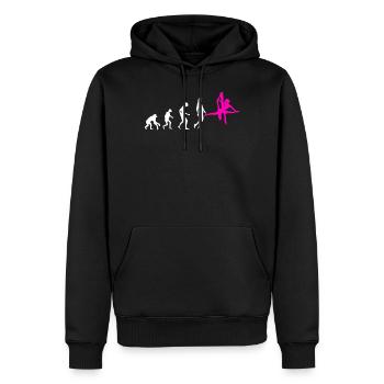 Aerial Silk Evolution - Acrobaties aériennes sur soie - Sweat à capuche Premium bio Homme - noir - Devant - Nico (187cm)
