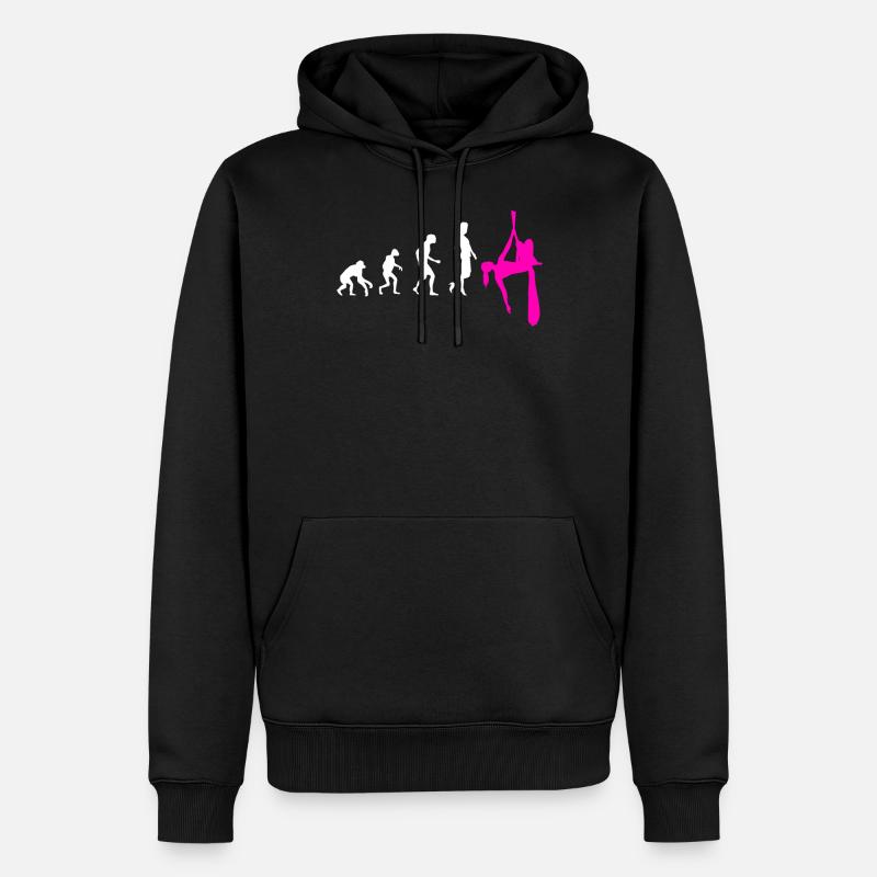 Aerial Silk Evolution - Aerial Circus - Männer Premium Bio Hoodie - Schwarz