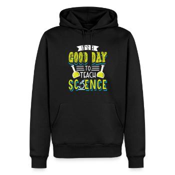 C’est un bon jour pour enseigner la science Wissenschaft - Sweat à capuche Premium bio Homme - noir - Devant - Nico (187cm)