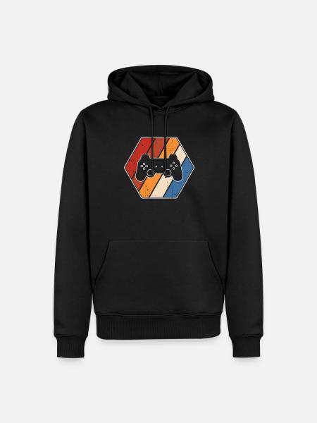 Gaming Retro - Men’s Premium Organic Hoodie - black