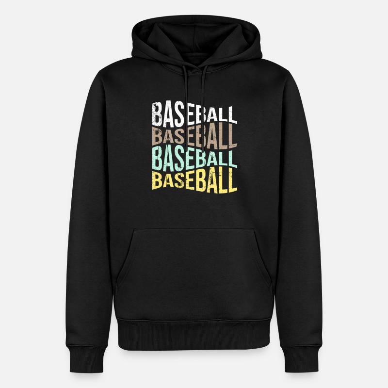 Base-ball - Sweat à capuche Premium bio Homme - noir