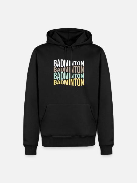 Badminton - Männer Premium Bio Hoodie - Schwarz
