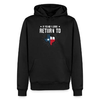 Wenn Gefunden, Kehren Sie Bitte Nach Texas America - Männer Premium Bio Hoodie - Schwarz - Vorne - Nico (187cm)